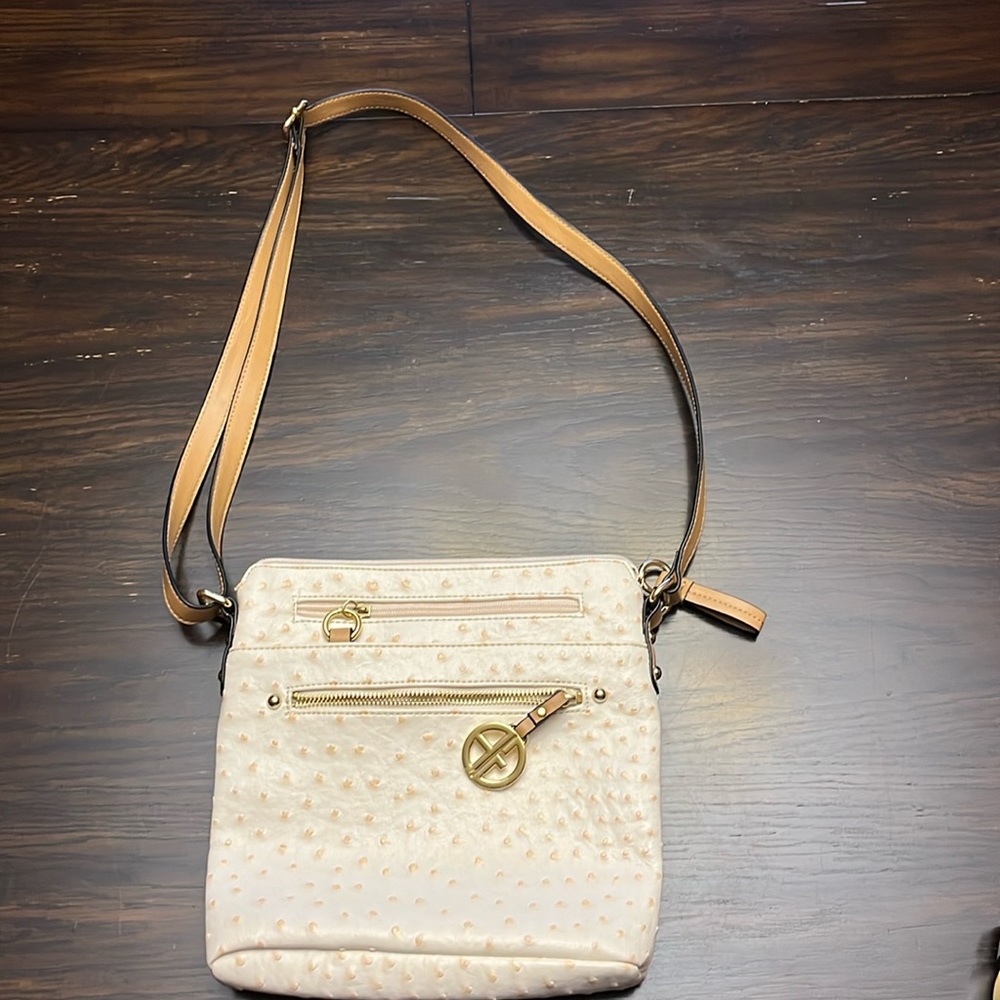 Giani Bernini faux ostrich crossbody